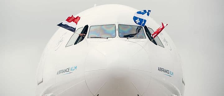 Photo du nez d'un avion Air france