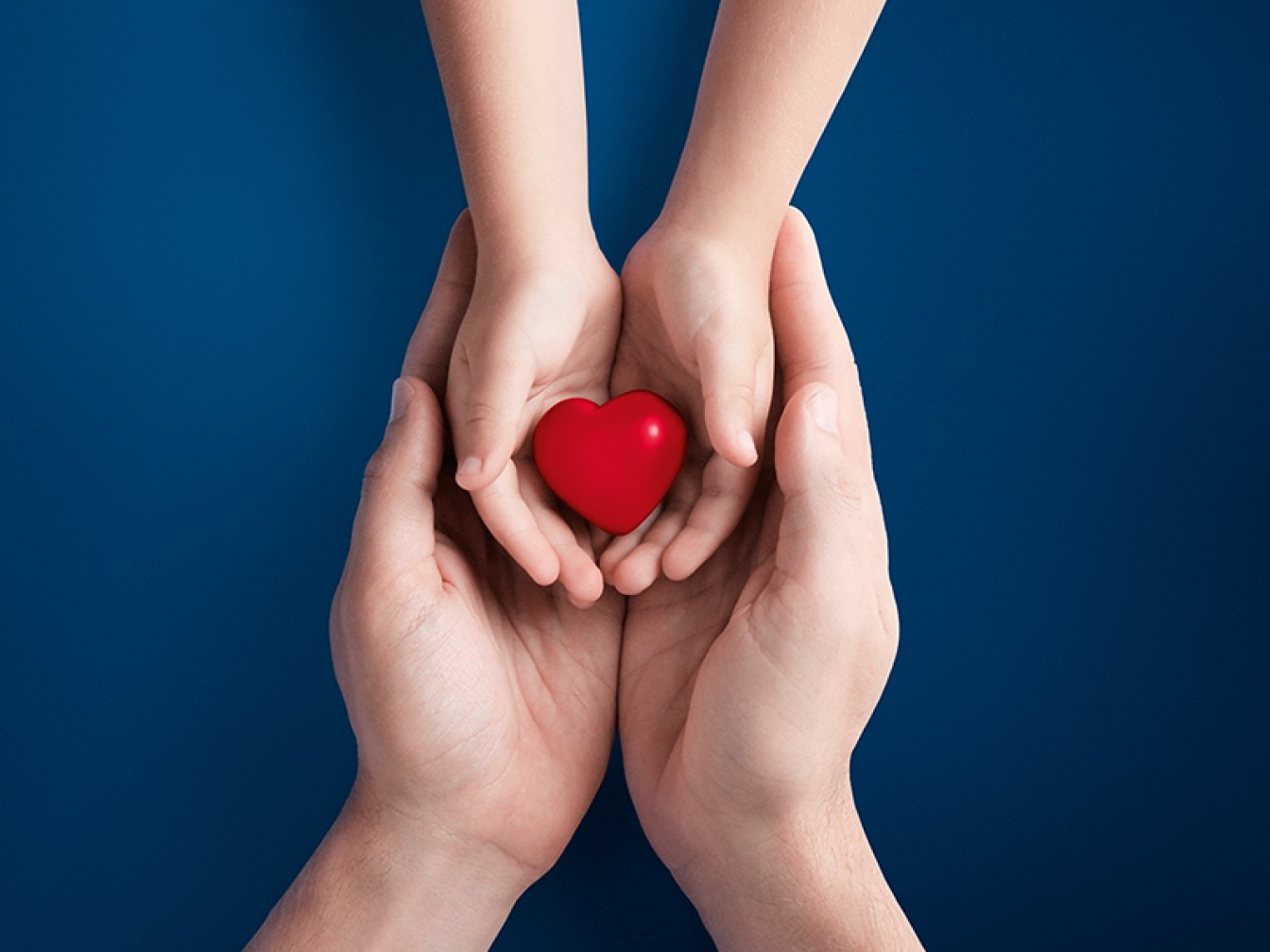 Visuel corporate mains avec coeur