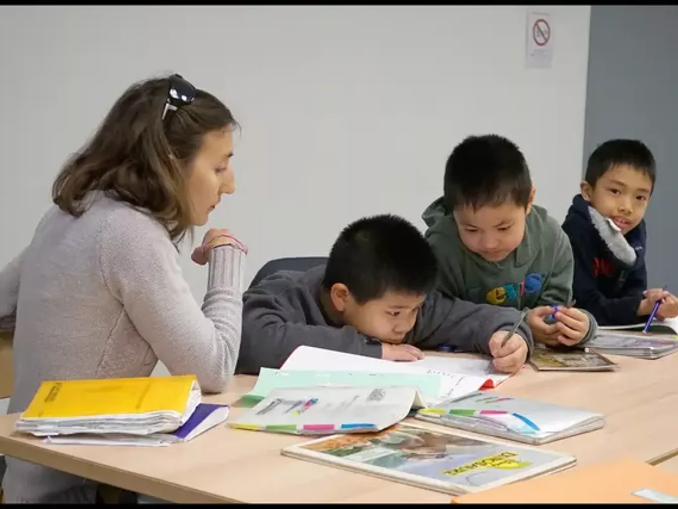 élèves de graines de joie en apprentissage