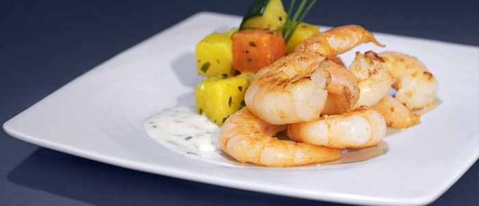 nourriture. crevettes