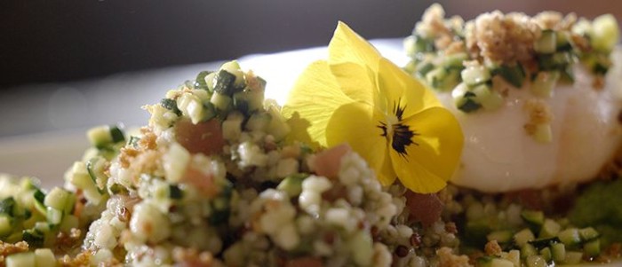 business menu. saumon