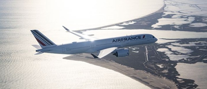 Avion d'Air france qui vole