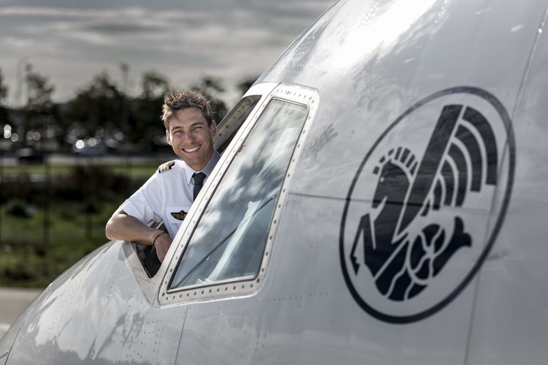 Photo pilote depuis hublot avion
