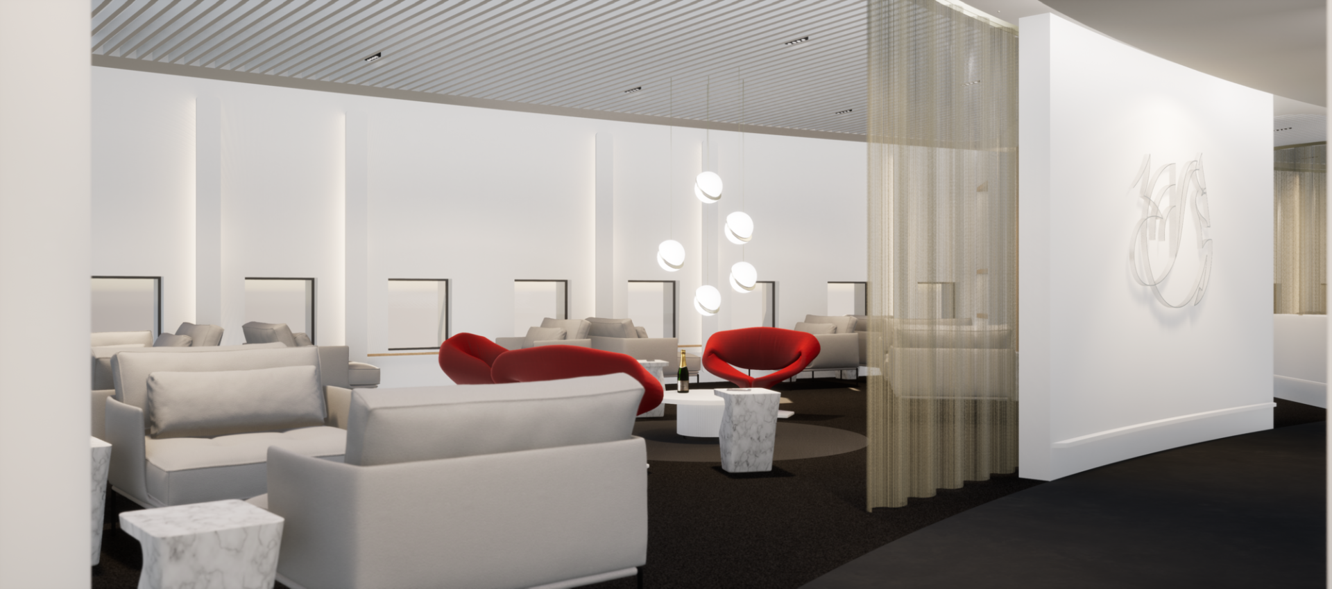 Salon d'enregistrement du nouveau vestibule La Première