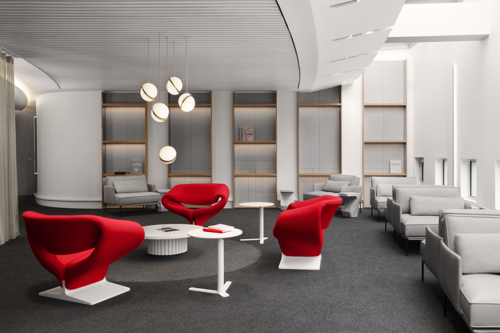 Salon d'enregistrement du nouveau vestibule la Première Air France