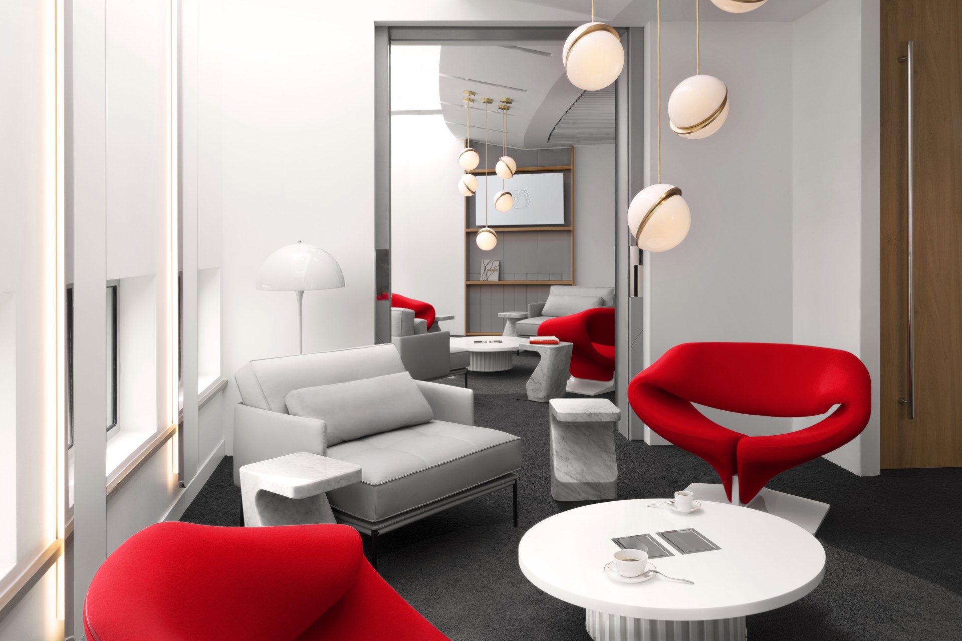 Salon d'enregistrement du nouveau vestibule la Première Air France