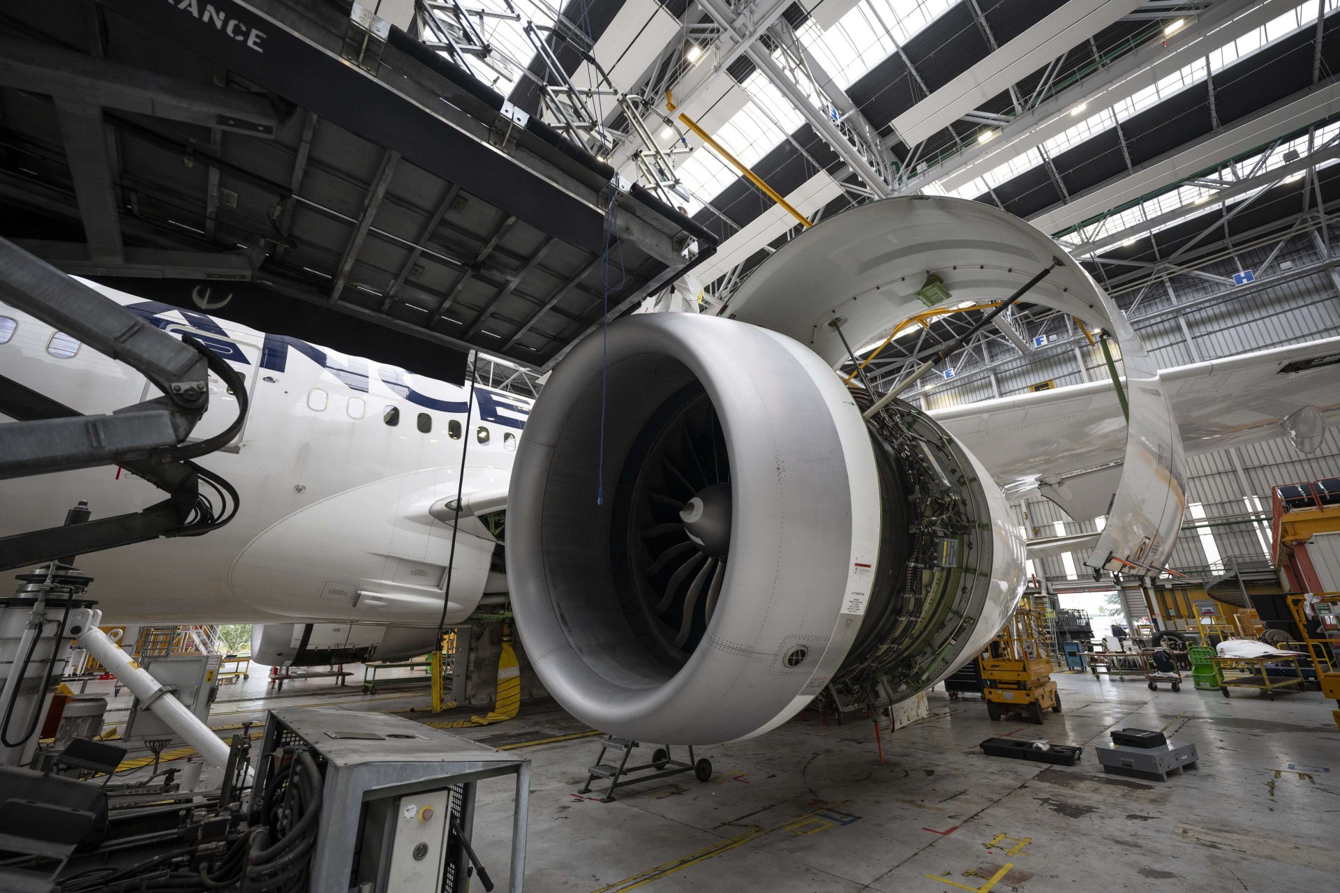 Aircraft in maintenance