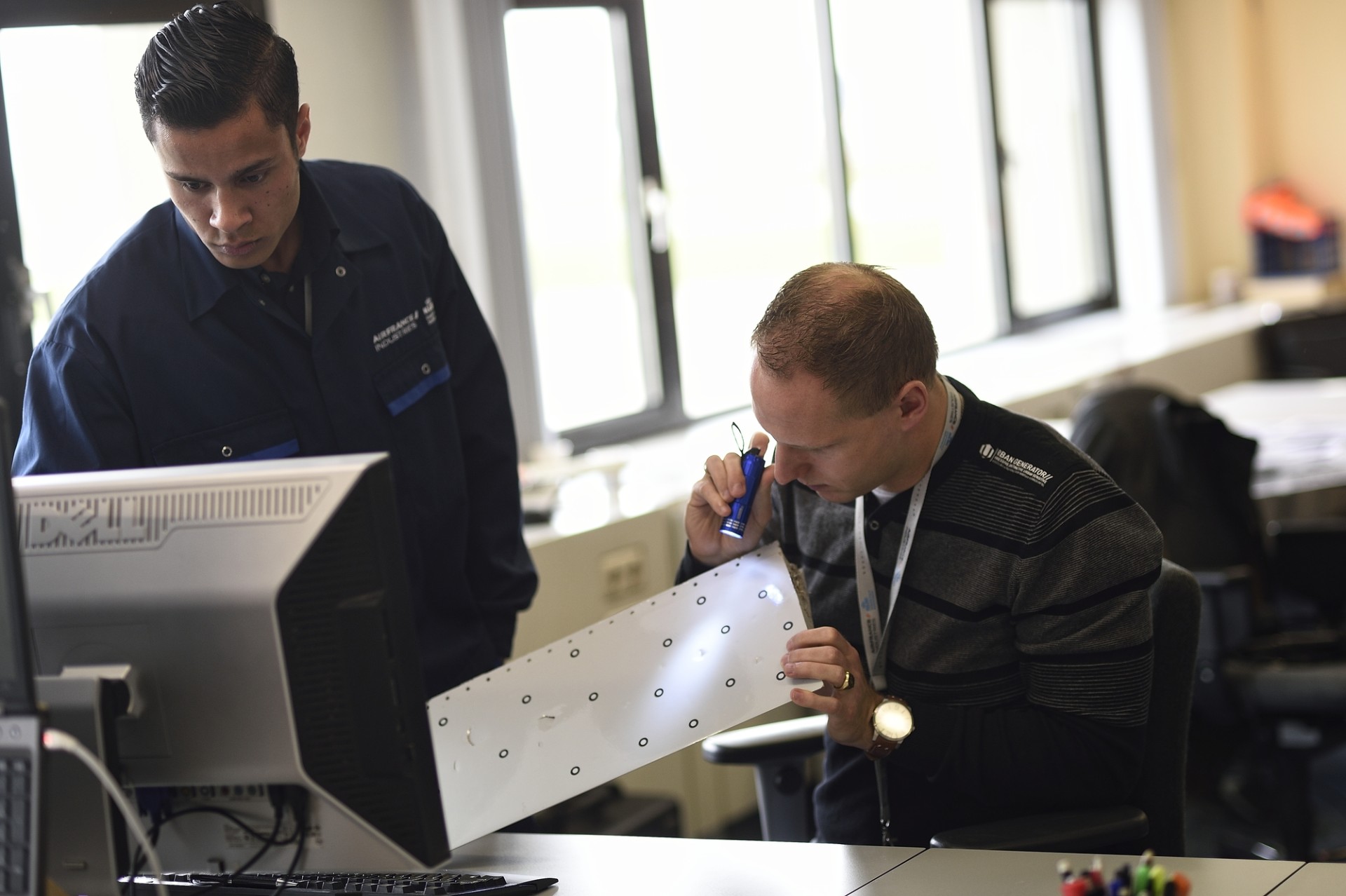 MRO engineer on a computer