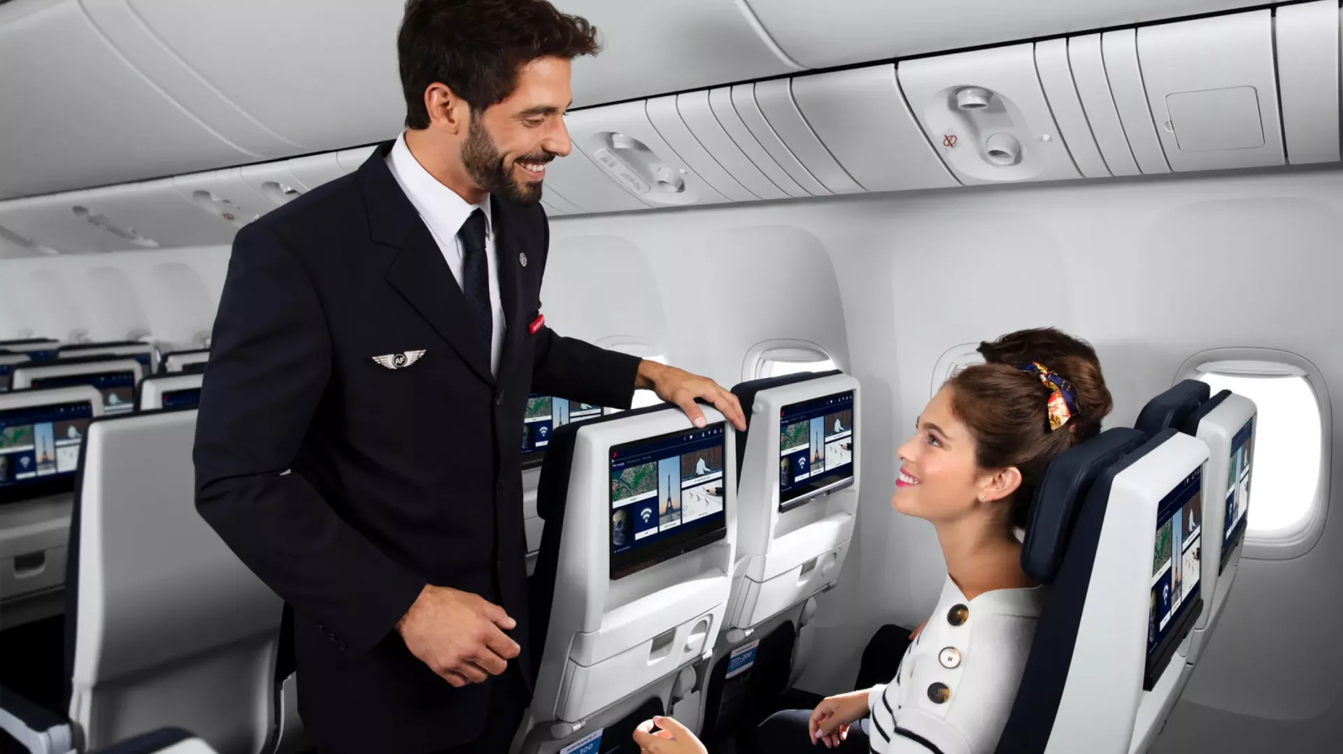 Steward avec passager