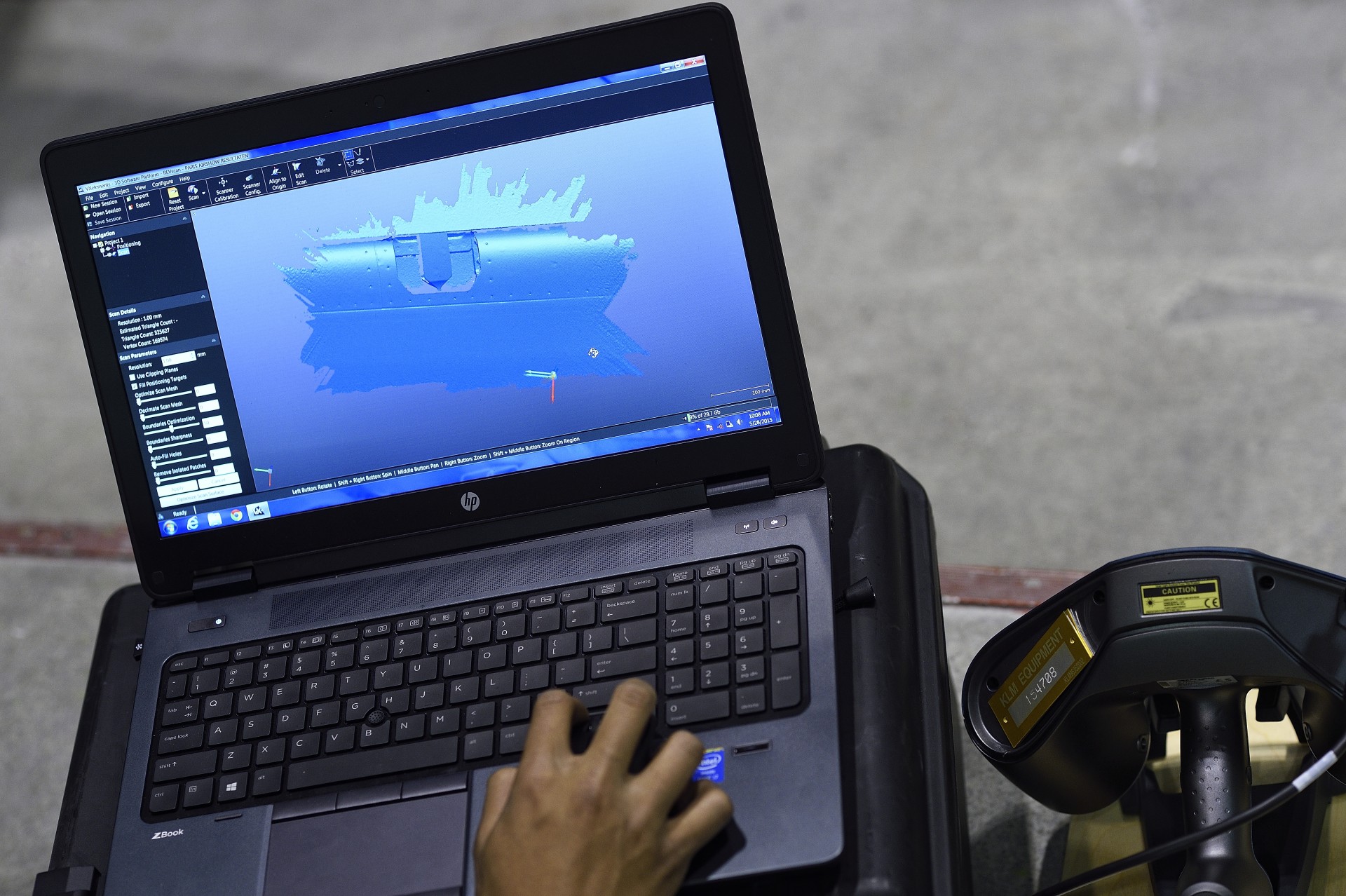 MRO engineer on a computer