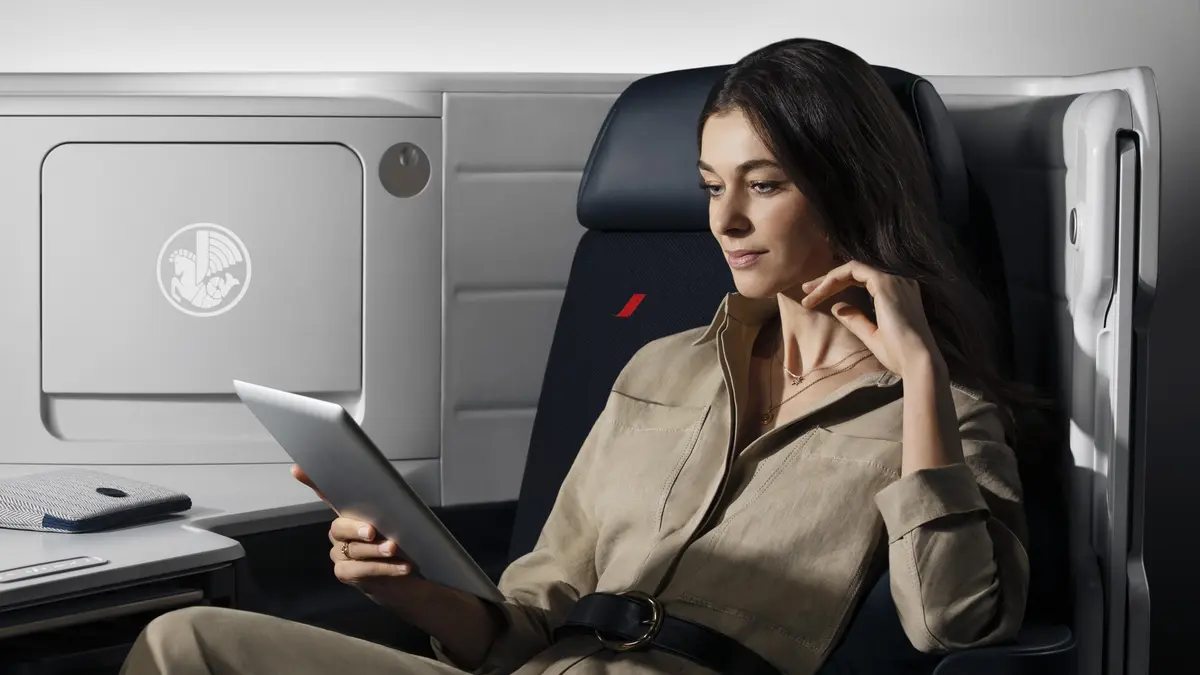 Femme sur un fauteuil A320