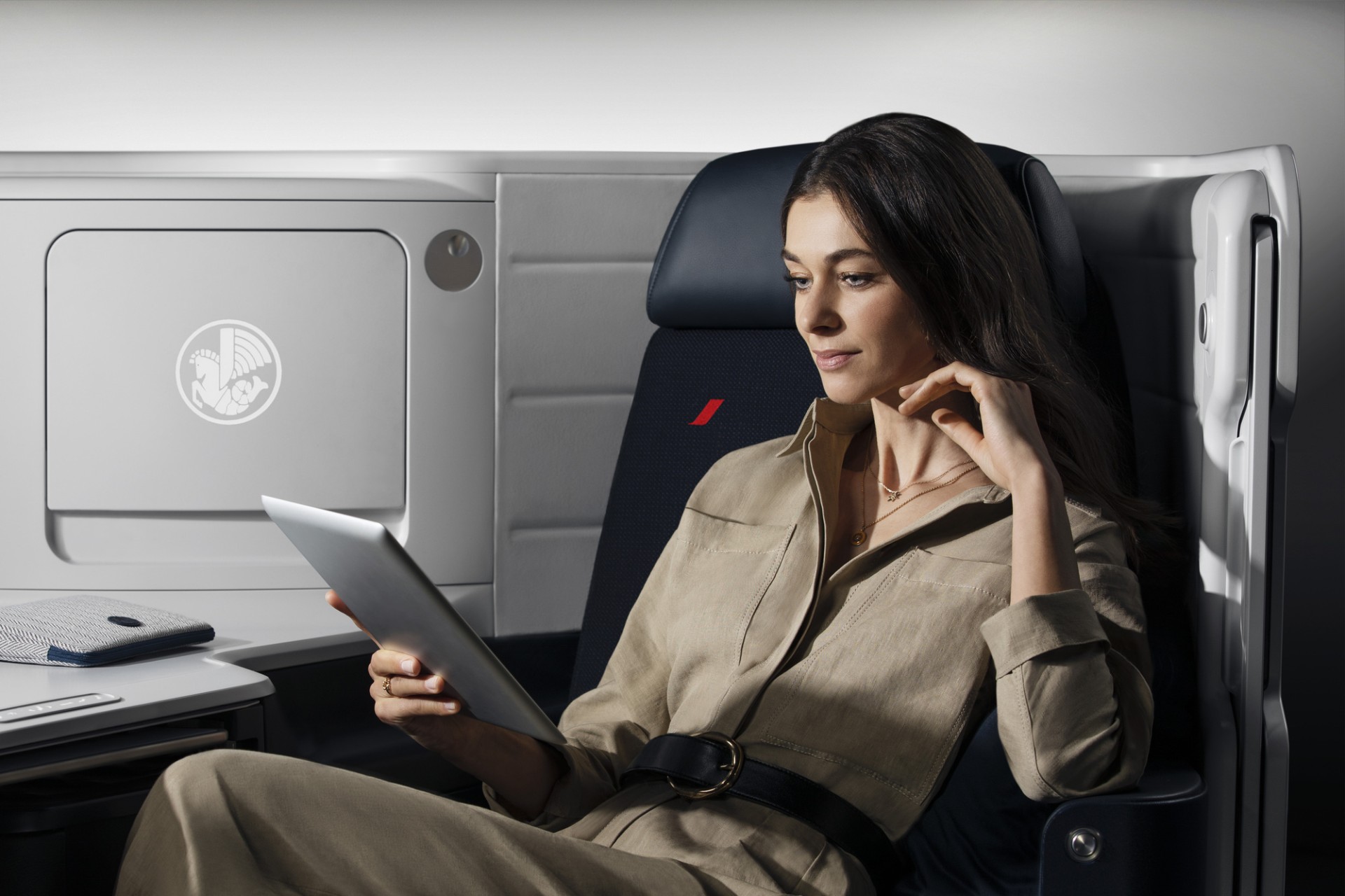 Femme sur un fauteuil A320