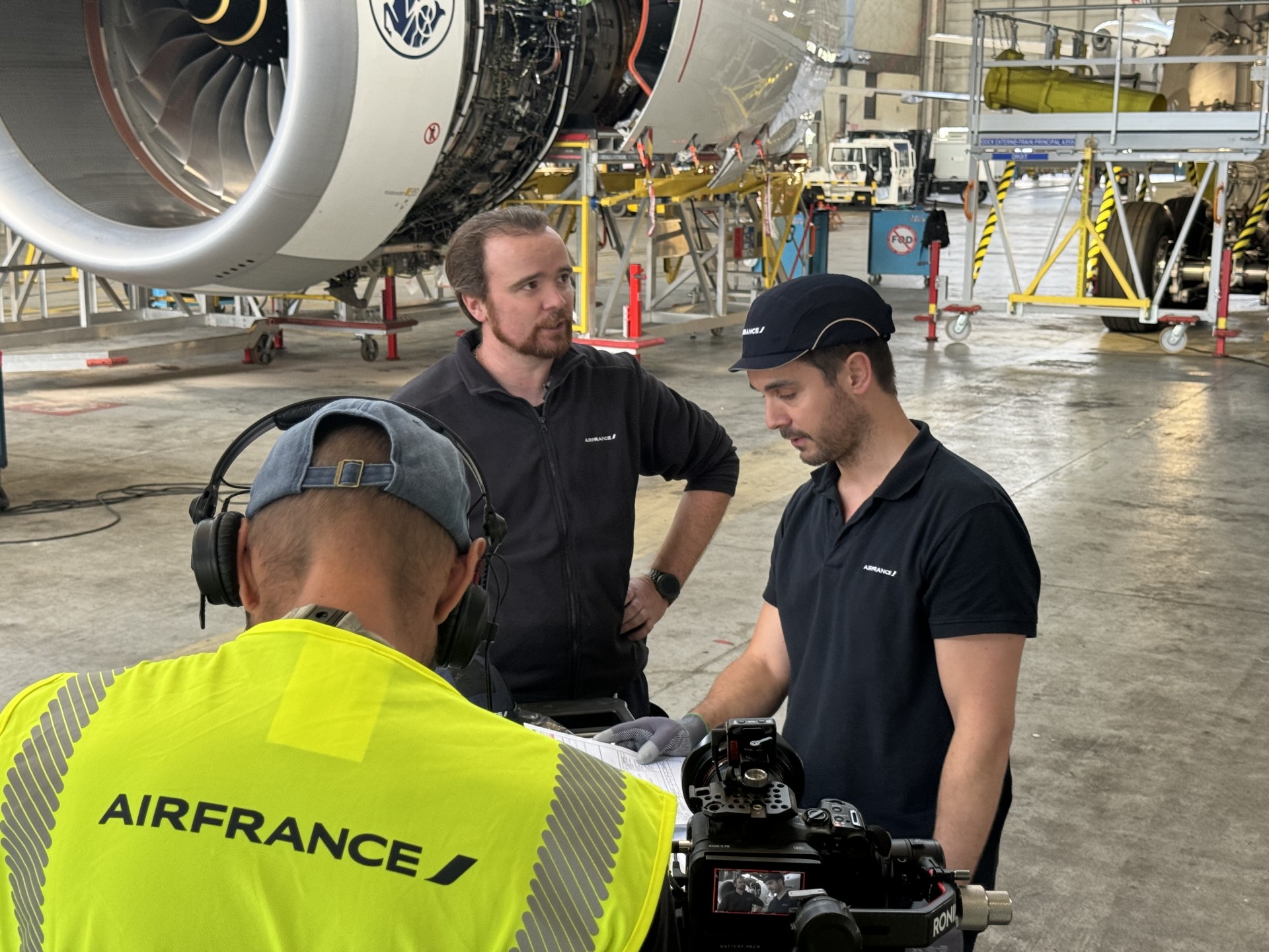 image du tournage RMC découverte - Air France une techno de haut vol