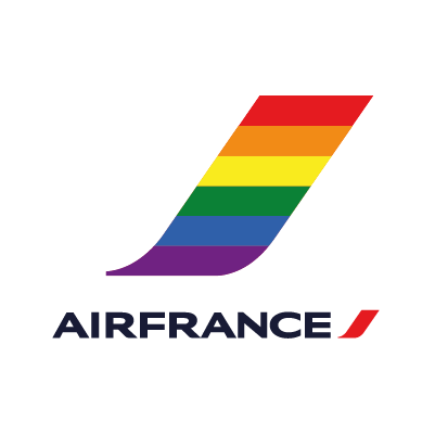 Logo Air france avec le drapeau LGBT
