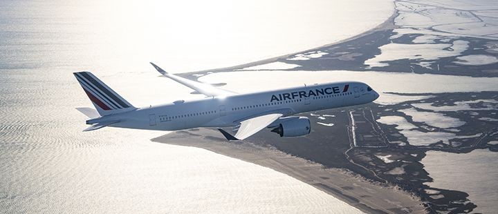 Avion d'Air france qui vole